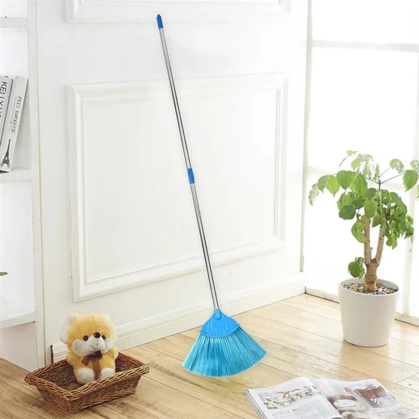 Multipurpose Broom with Long Stainless Steel Rod and Extendable Cobweb Cleaner Stick - Image 3