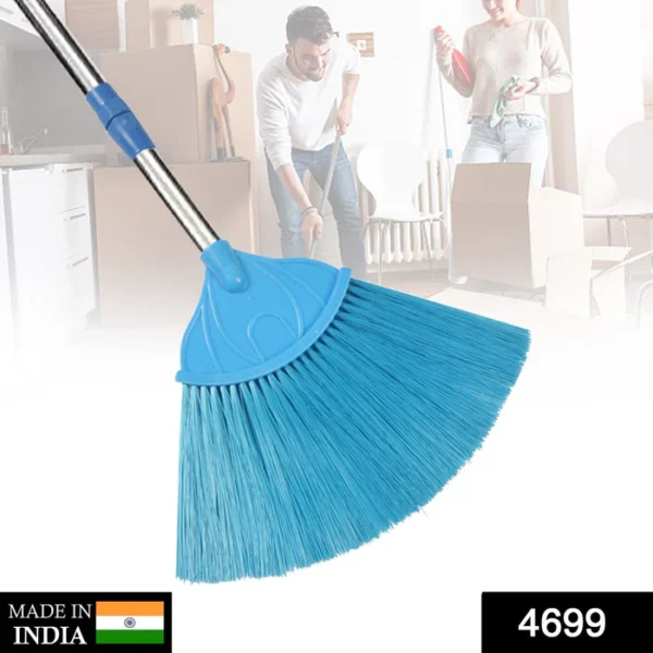 Multipurpose Broom with Long Stainless Steel Rod and Extendable Cobweb Cleaner Stick - Image 2