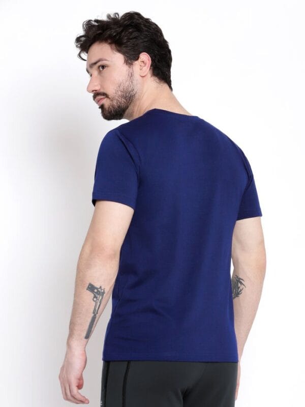 Men's Classic Royal Blue T-Shirt - 100% Cotton, Bio-Washed Comfort - Image 3