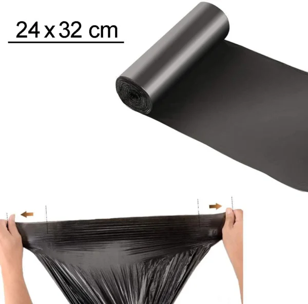 Garbage Bags Medium Size Black Colour (24 x 32) - Image 3